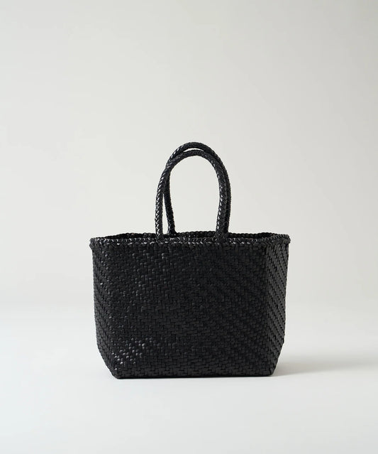 #57/ メルカドトート M（black）/ 牛革・バッファローメッシュ - REN