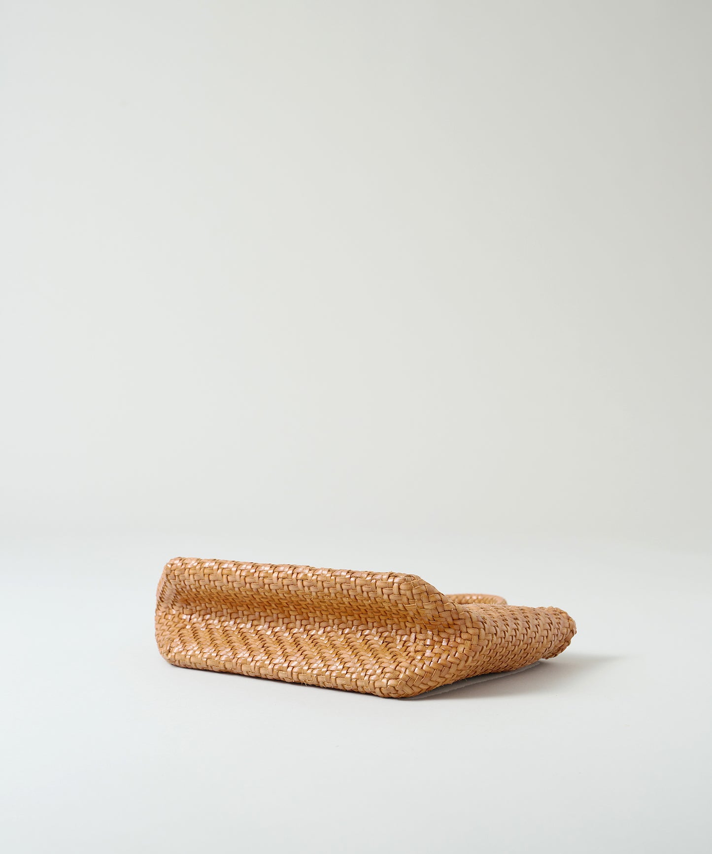 #57/ メルカドトート M（vintage tan）/ 牛革・バッファローメッシュ