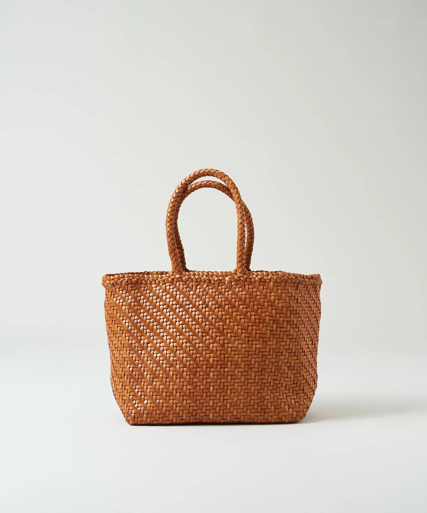 #57/ メルカドトート M（vintage tan）/ 牛革・バッファローメッシュ - REN