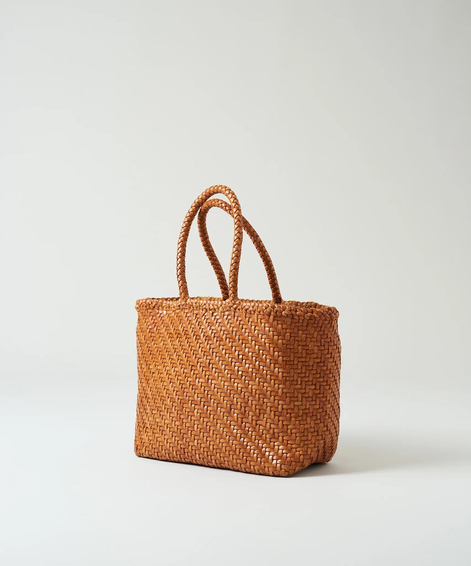 #57/ メルカドトート M（vintage tan）/ 牛革・バッファローメッシュ - REN