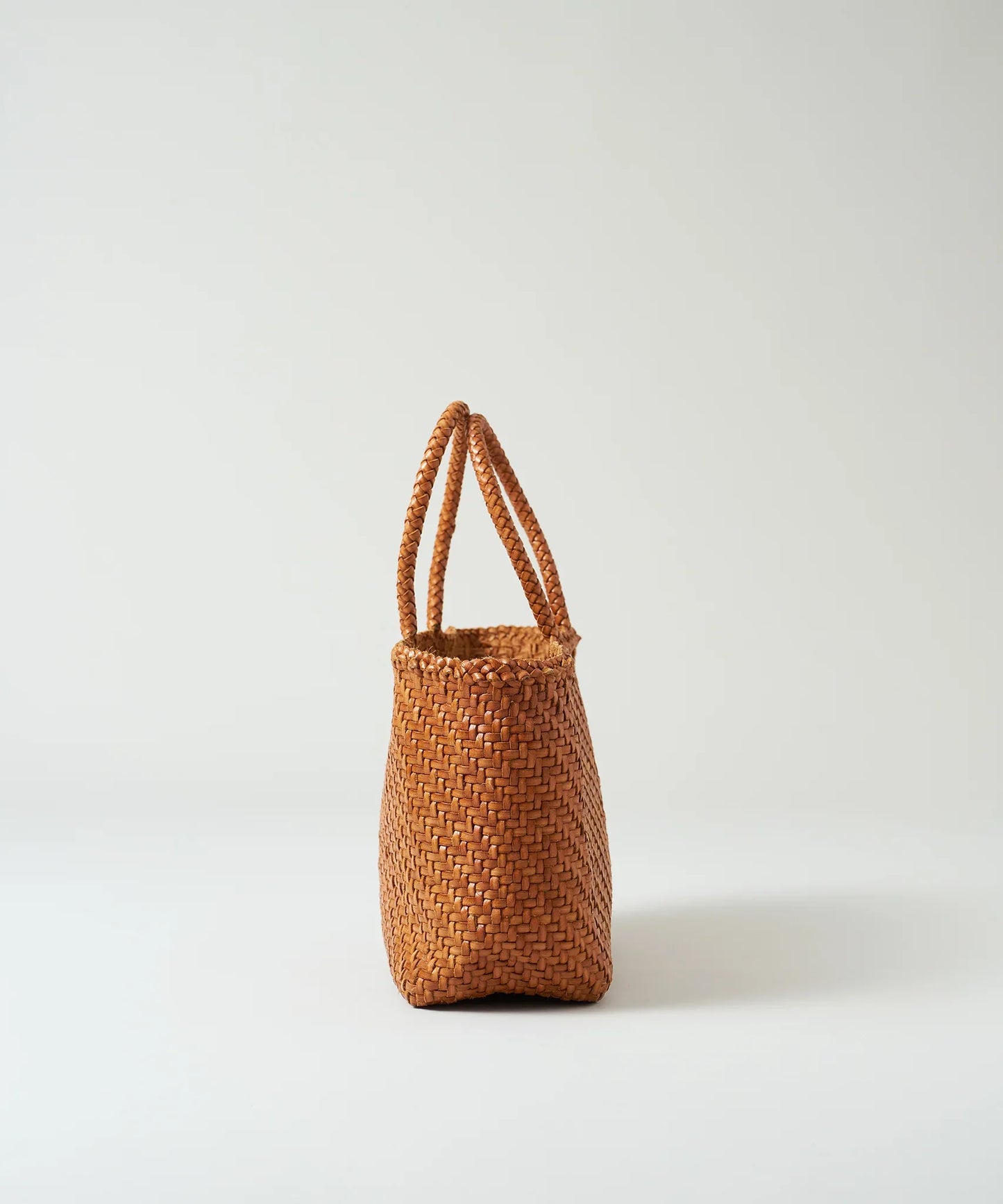 #57/ メルカドトート M（vintage tan）/ 牛革・バッファローメッシュ - REN