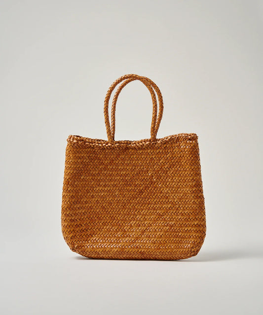 【26SS】#57/ メルカドショッパー（vintage tan） / 牛革・バッファローメッシュ - REN