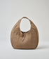 #60/ サークルバスケットM（marron beige）/ 羊革・シープメッシュ