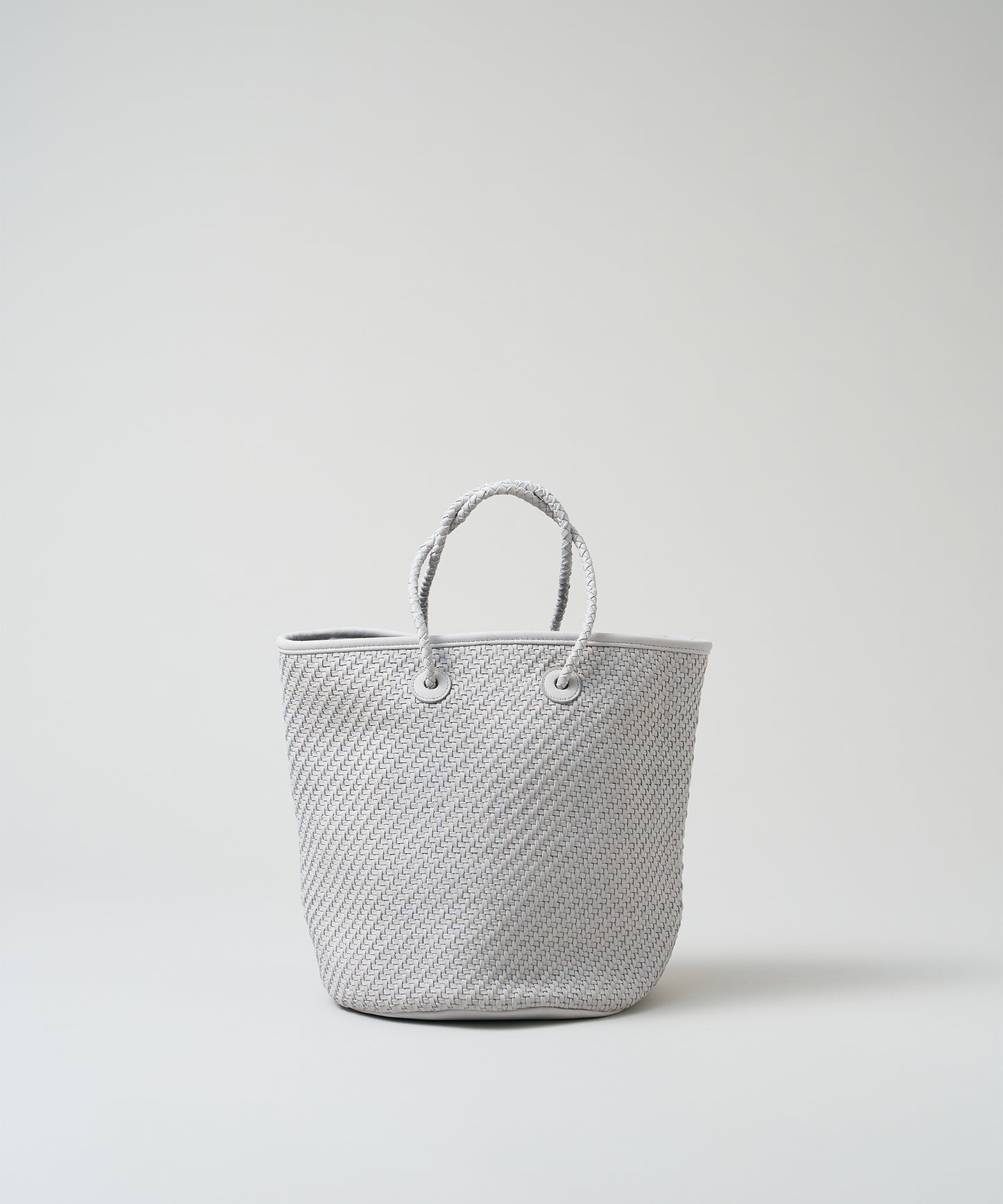 #60/ バスケット（mist gray）/ 羊革・シープメッシュ