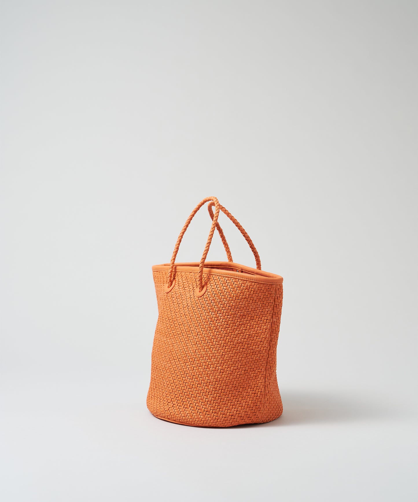 #60/ バスケット（orange）/ 羊革・シープメッシュ