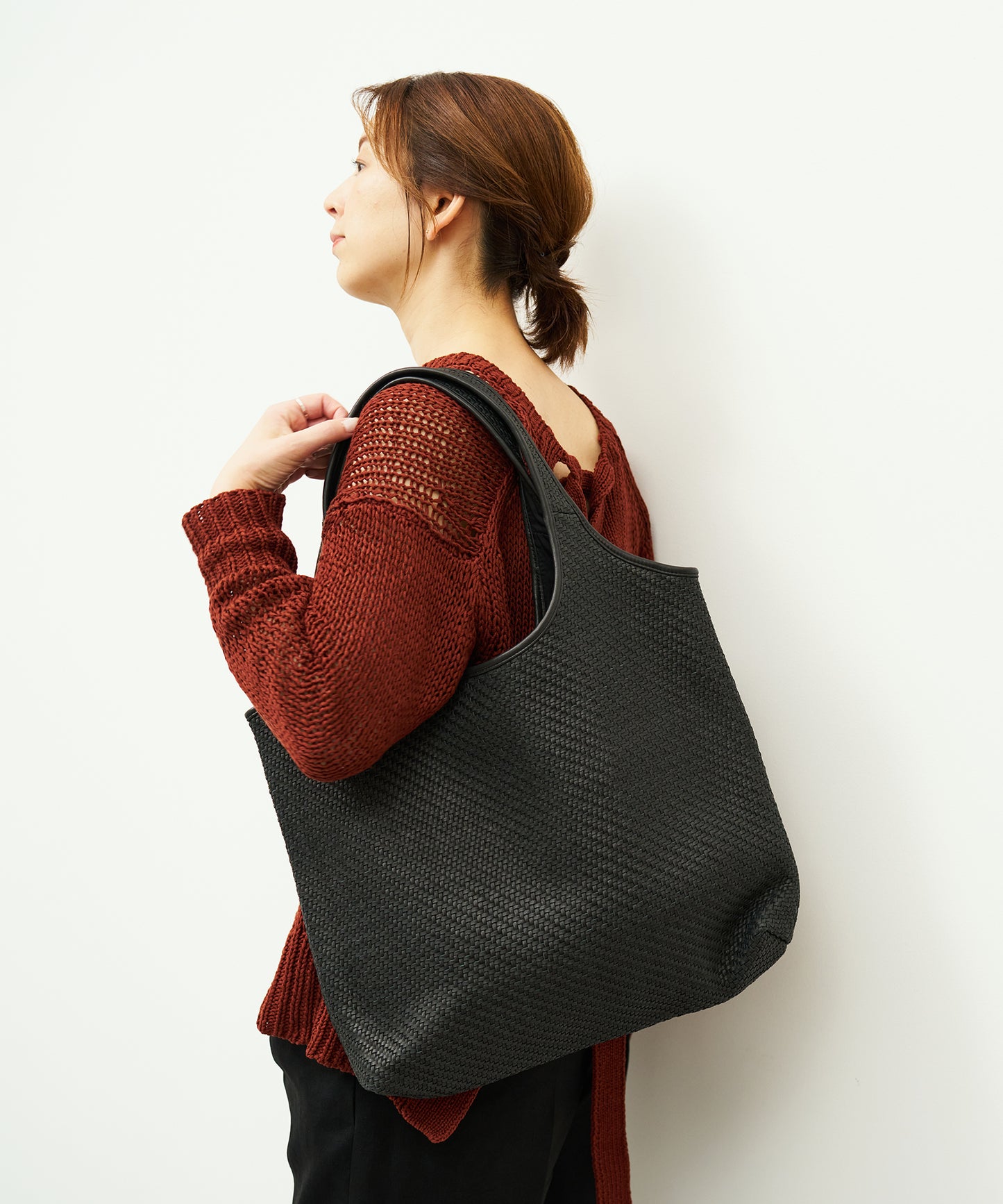 #60/ メトロキャリー（black）/ 羊革・シープメッシュ