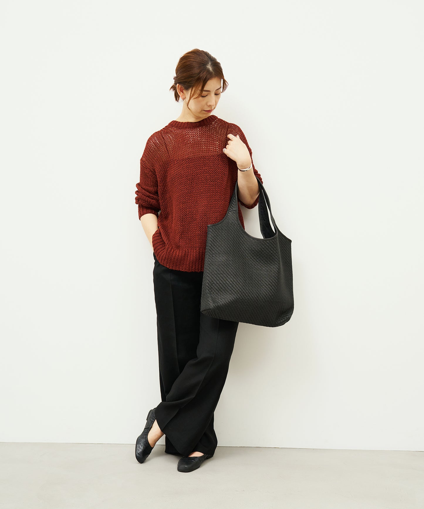 #60/ メトロキャリー（black）/ 羊革・シープメッシュ