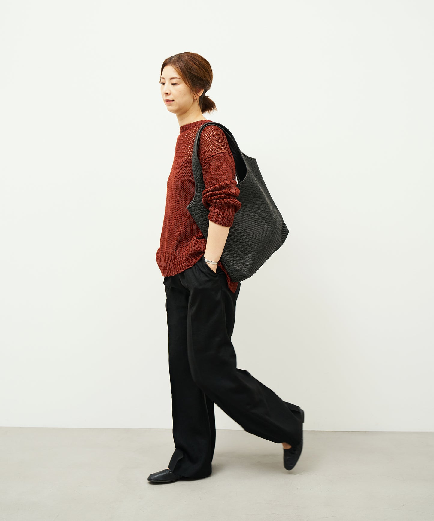#60/ メトロキャリー（black）/ 羊革・シープメッシュ