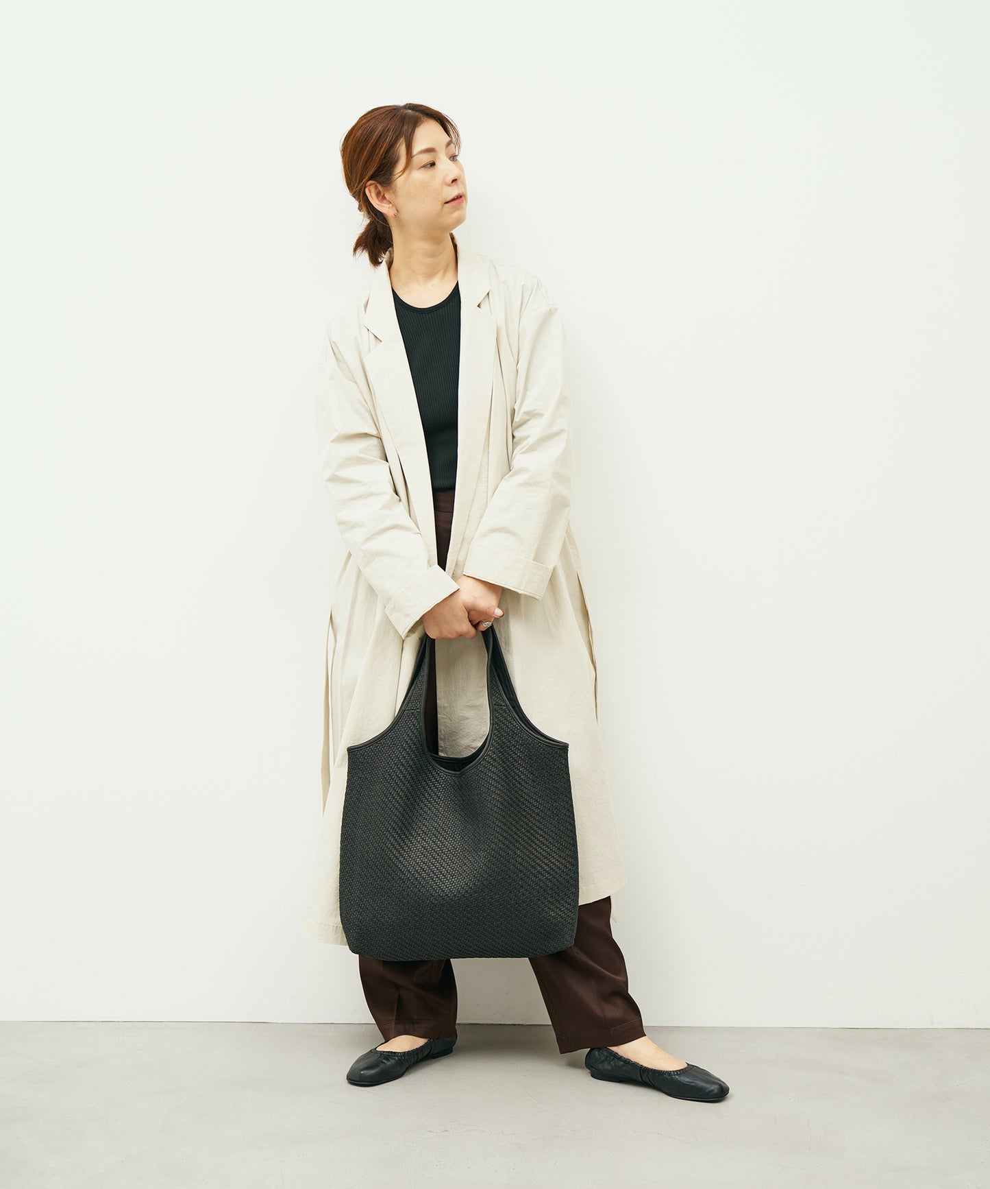 #60/ メトロキャリー（black）/ 羊革・シープメッシュ