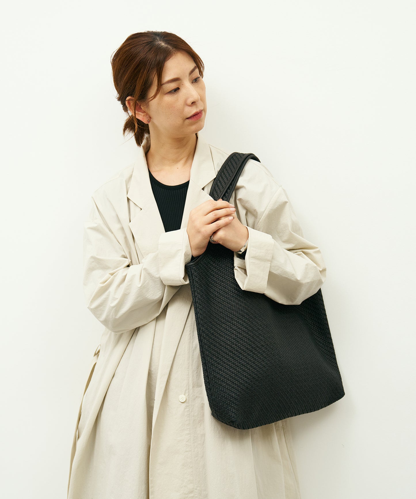 #60/ メトロキャリー（black）/ 羊革・シープメッシュ