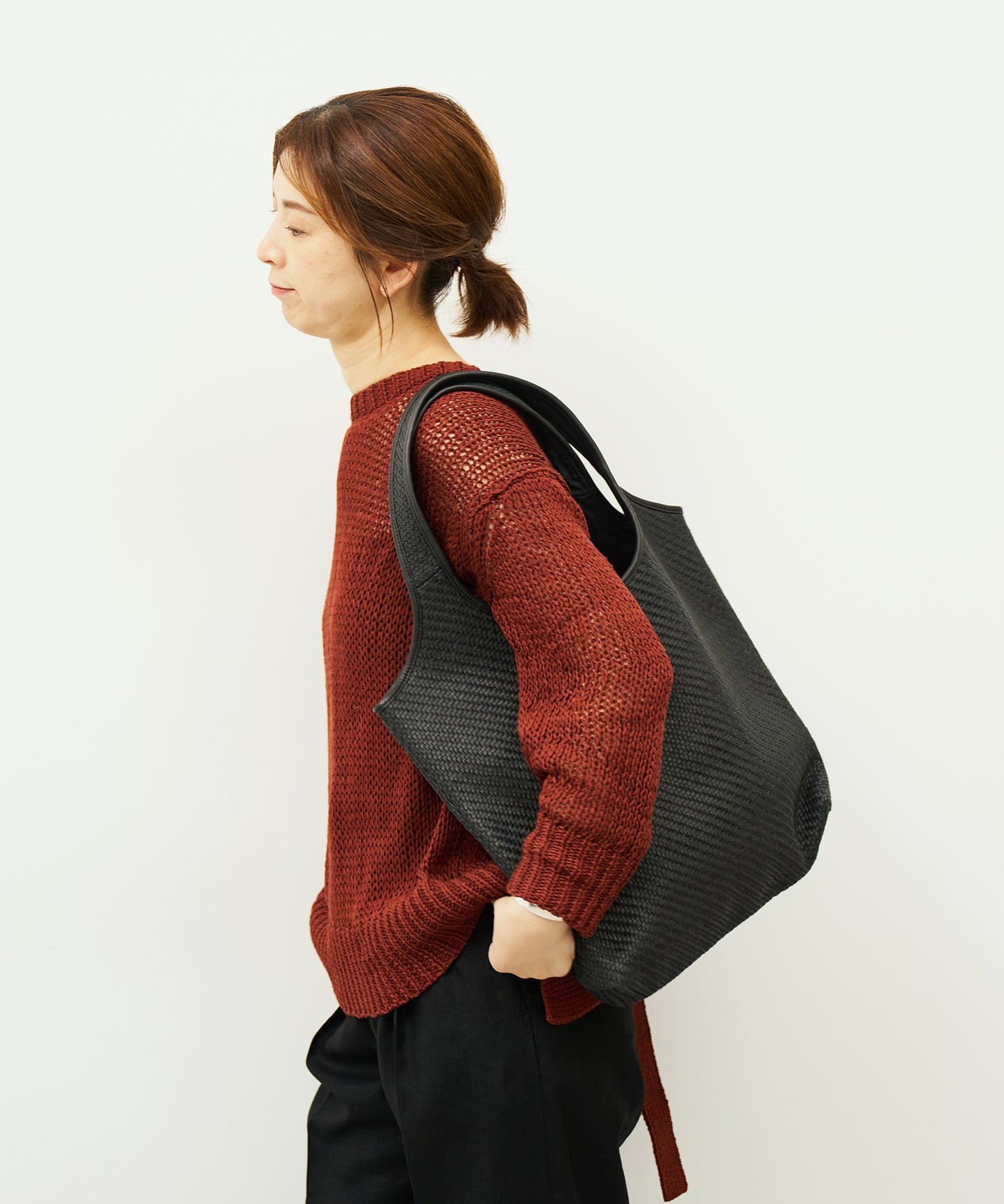 #60/ メトロキャリー（black）/ 羊革・シープメッシュ