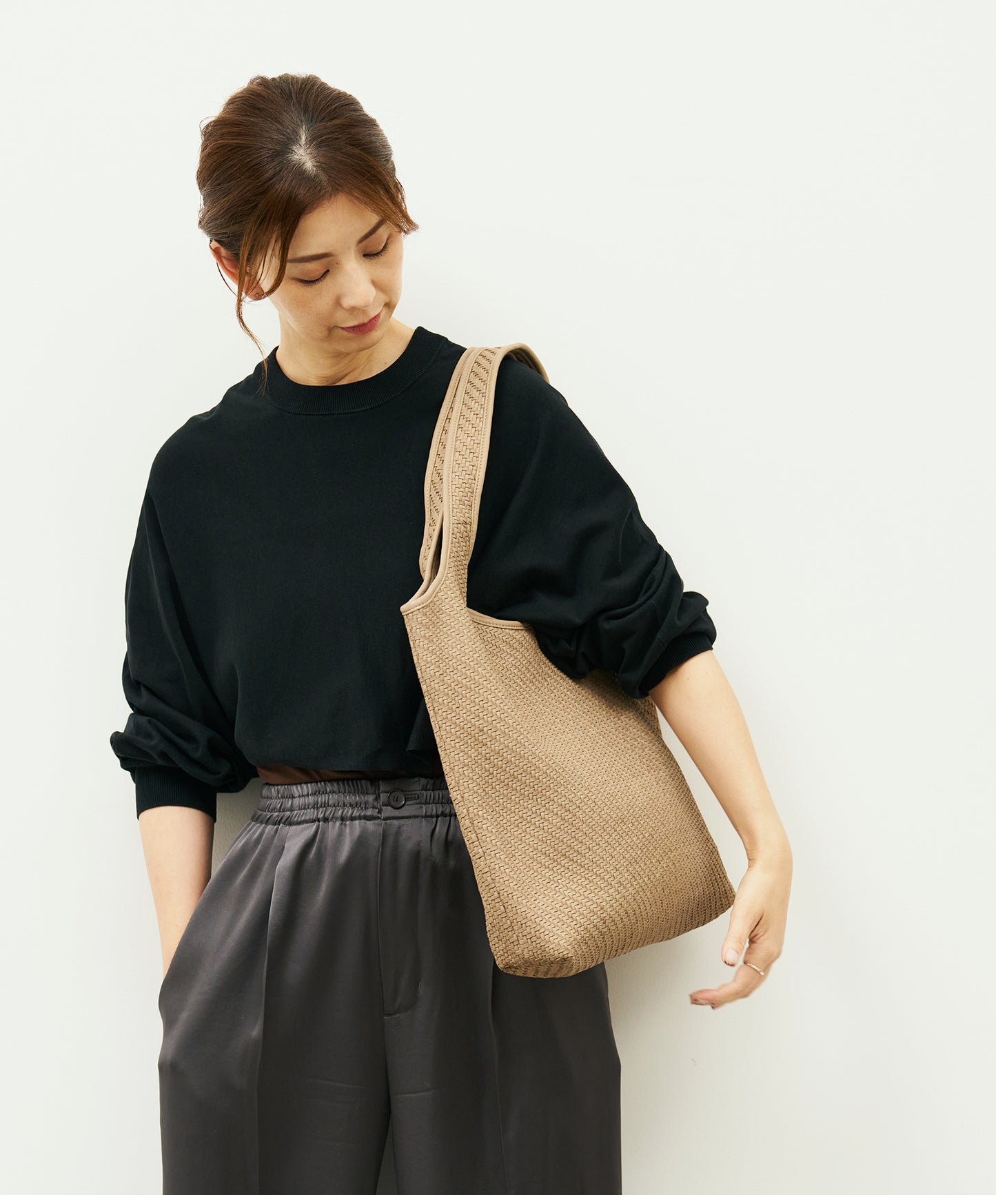 #60/ メトロキャリー（marron beige）/ 羊革・シープメッシュ