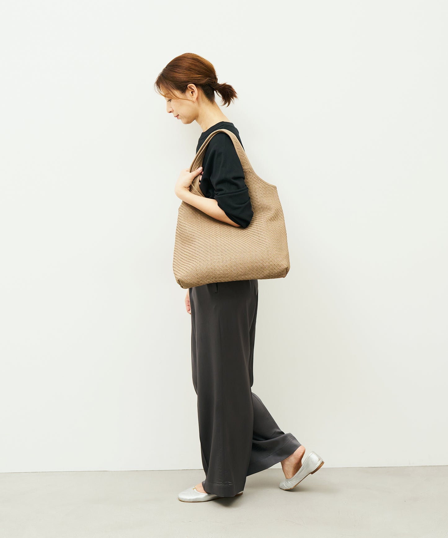#60/ メトロキャリー（marron beige）/ 羊革・シープメッシュ