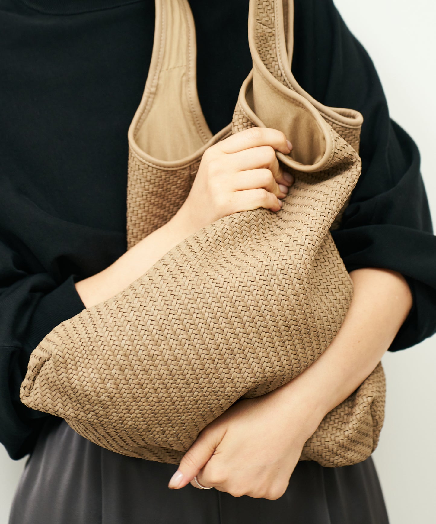 #60/ メトロキャリー（marron beige）/ 羊革・シープメッシュ