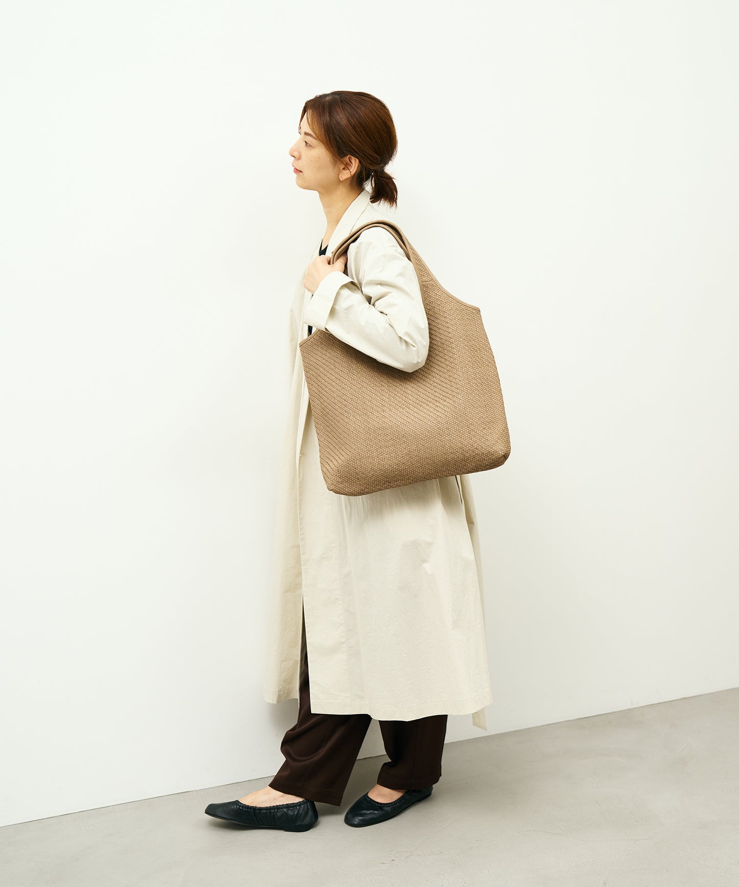 #60/ メトロキャリー（marron beige）/ 羊革・シープメッシュ