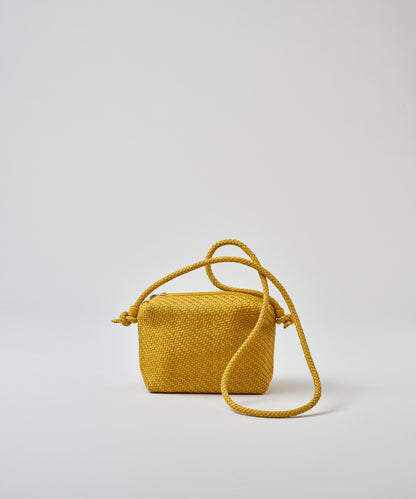 #60/ バレルショルダーS（mustard）/ 羊革・シープメッシュ