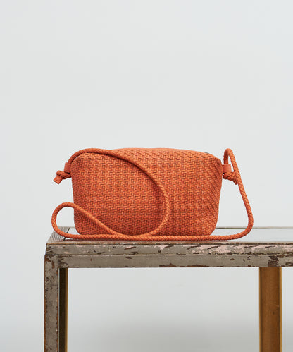 #60/ バレルショルダーM（orange）/ 羊革・シープメッシュ