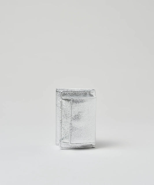 #18/ ミニウォレット（silver）/ やぎ革・グリッター - REN