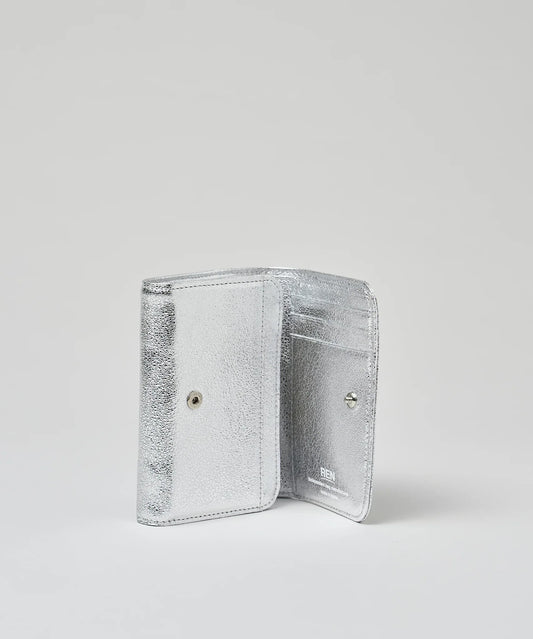#18/ ポストマンウォレットS(silver)/ やぎ革・グリッター - REN
