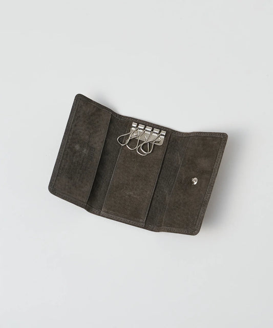 #33《SALE 40%》キーケース(dark gray)/ ピッグスキン・スモーク - REN