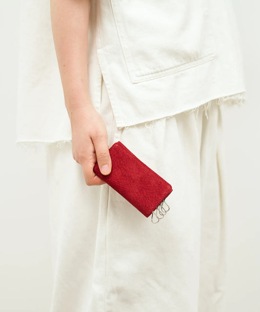 #33《SALE 40%》キーケース（red）/ ピッグスキン・スモーク - REN