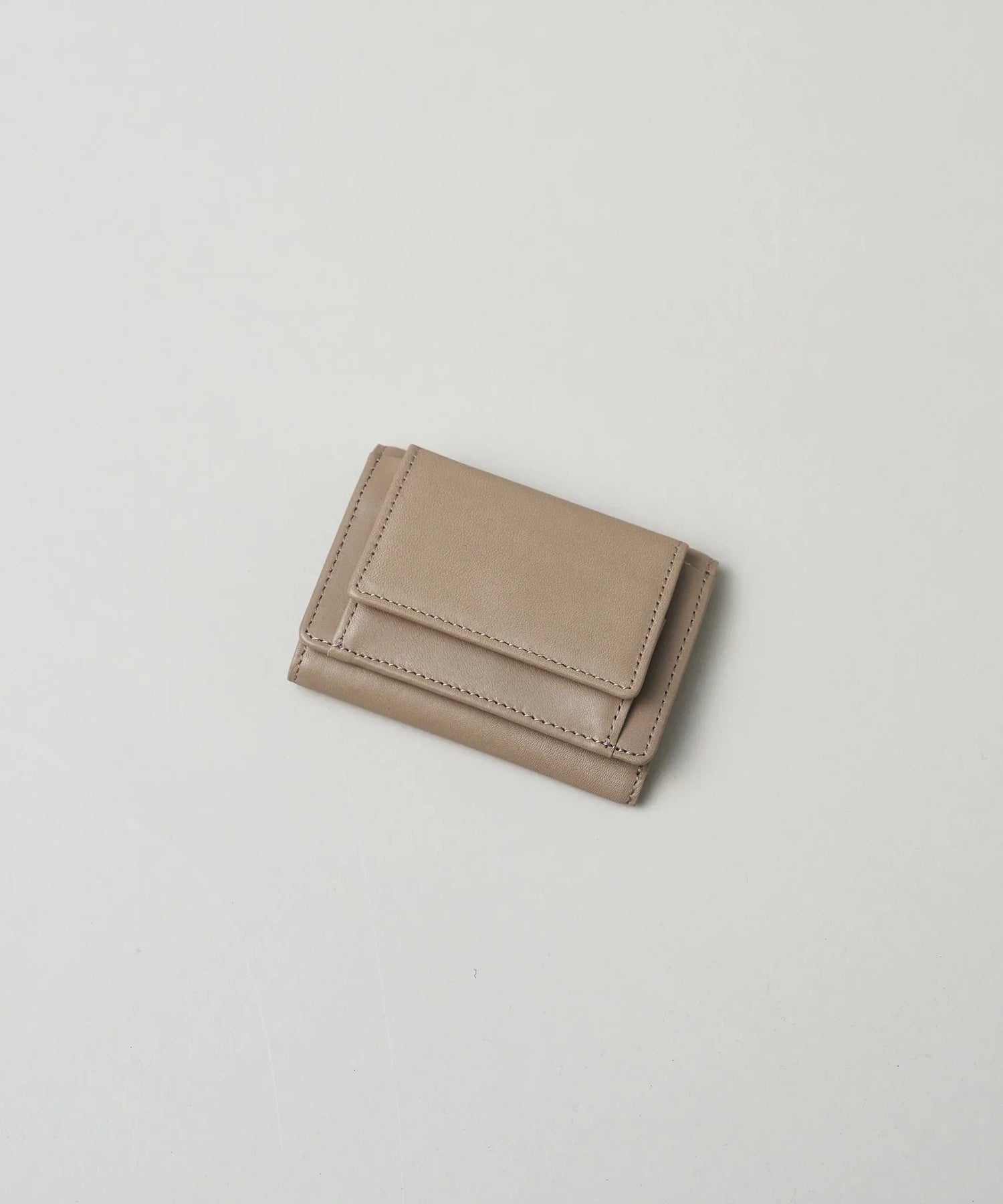 #45/ ミニウォレット（stone beige）/ 牛革・アペルト - REN