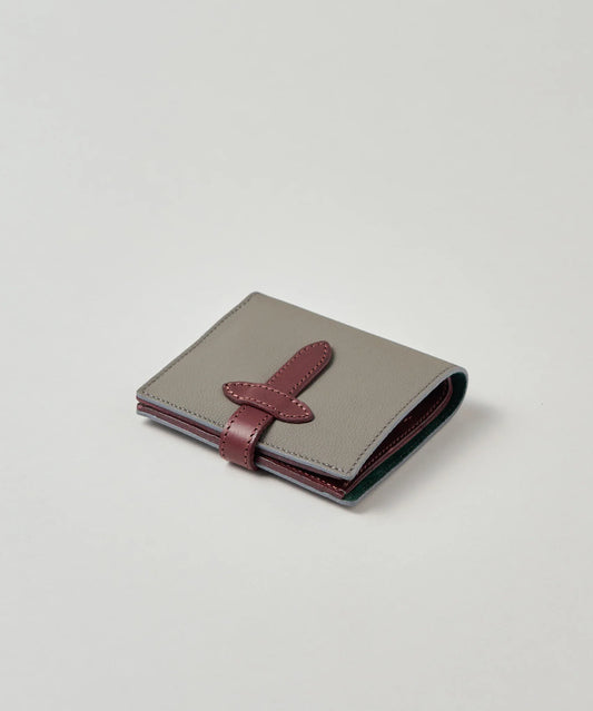 #49/ アドレスウォレット・ショート（matte gray） / 牛革・バブルカーフ - REN