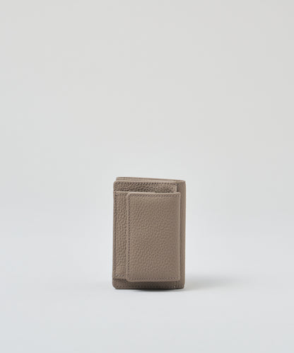 #51/ ミニウォレット（almond gray）/ 牛革・フィリップ