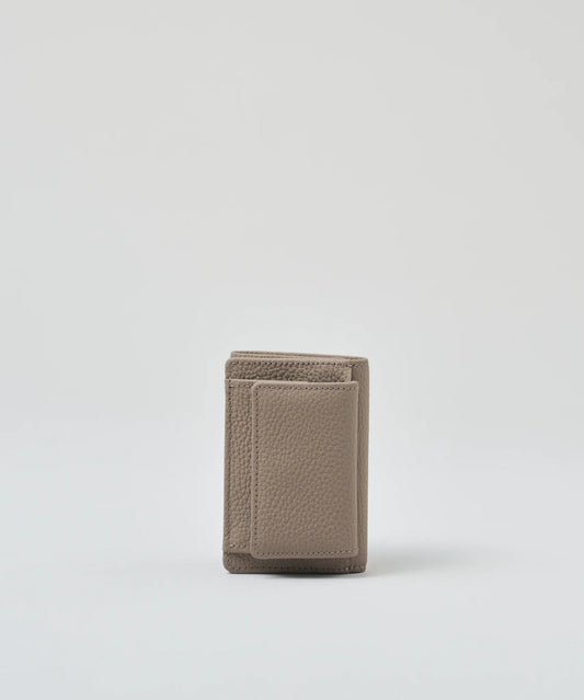 #51/ ミニウォレット（almond gray）/ 牛革・フィリップ