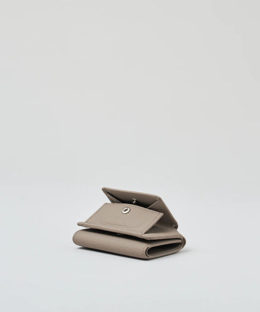 #51/ ミニウォレット（almond gray）/ 牛革・フィリップ