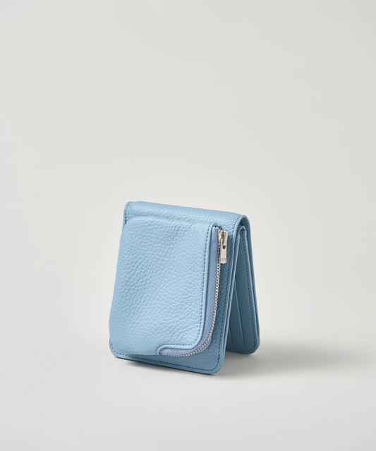 #53/ 外ポケウォレット（blue haze）/ 牛革・エン - REN