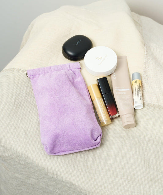 #39/ パームスポーチ(lavender)/ ピッグスキン・ライニングスエード - REN