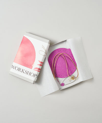 #30/ 結んで作る プチ巾着〈peony purple〉/ WORKSHOPKIT