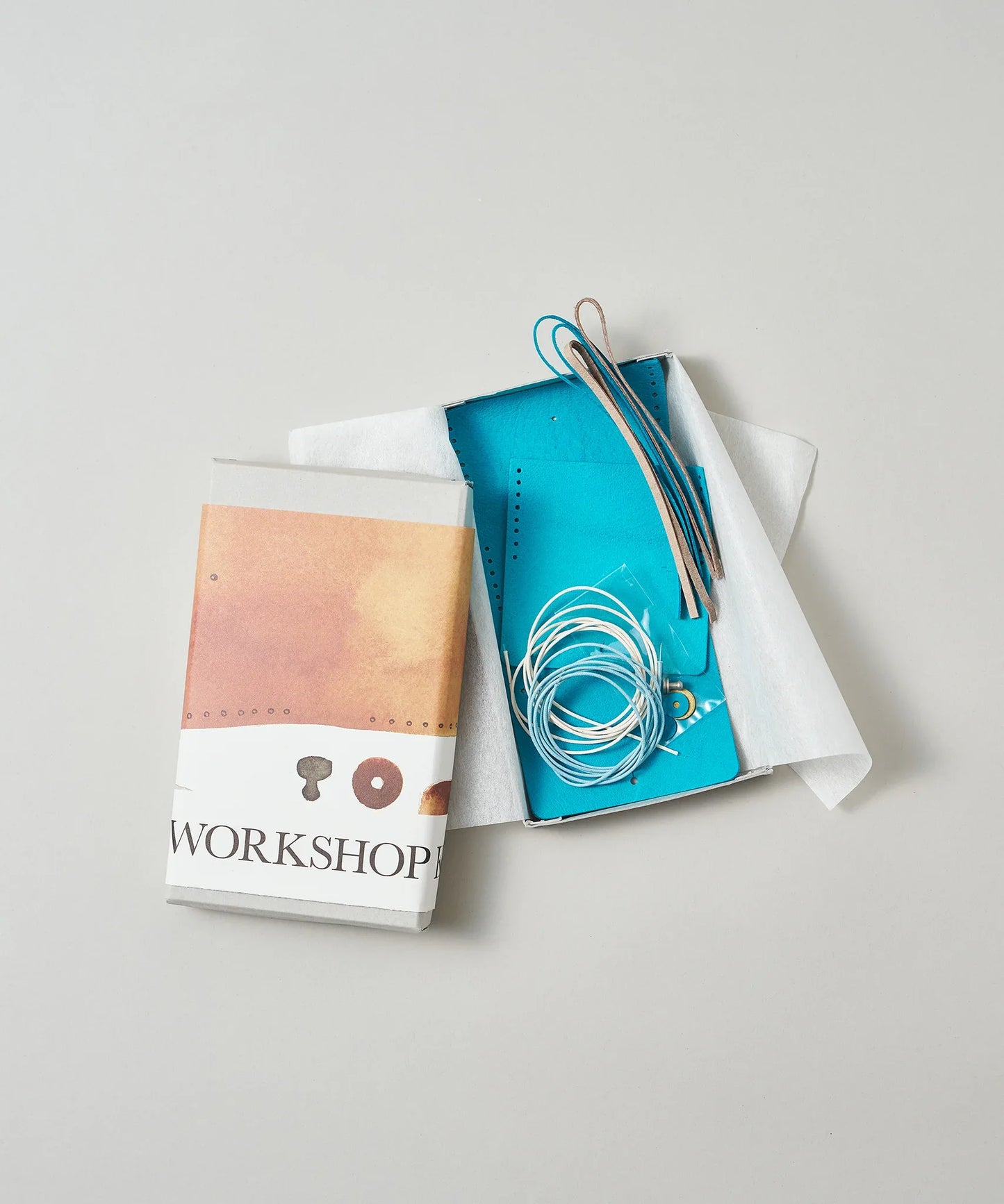 #30/ 結んで作る コインパース 〈turquoise〉/ WORKSHOPKIT