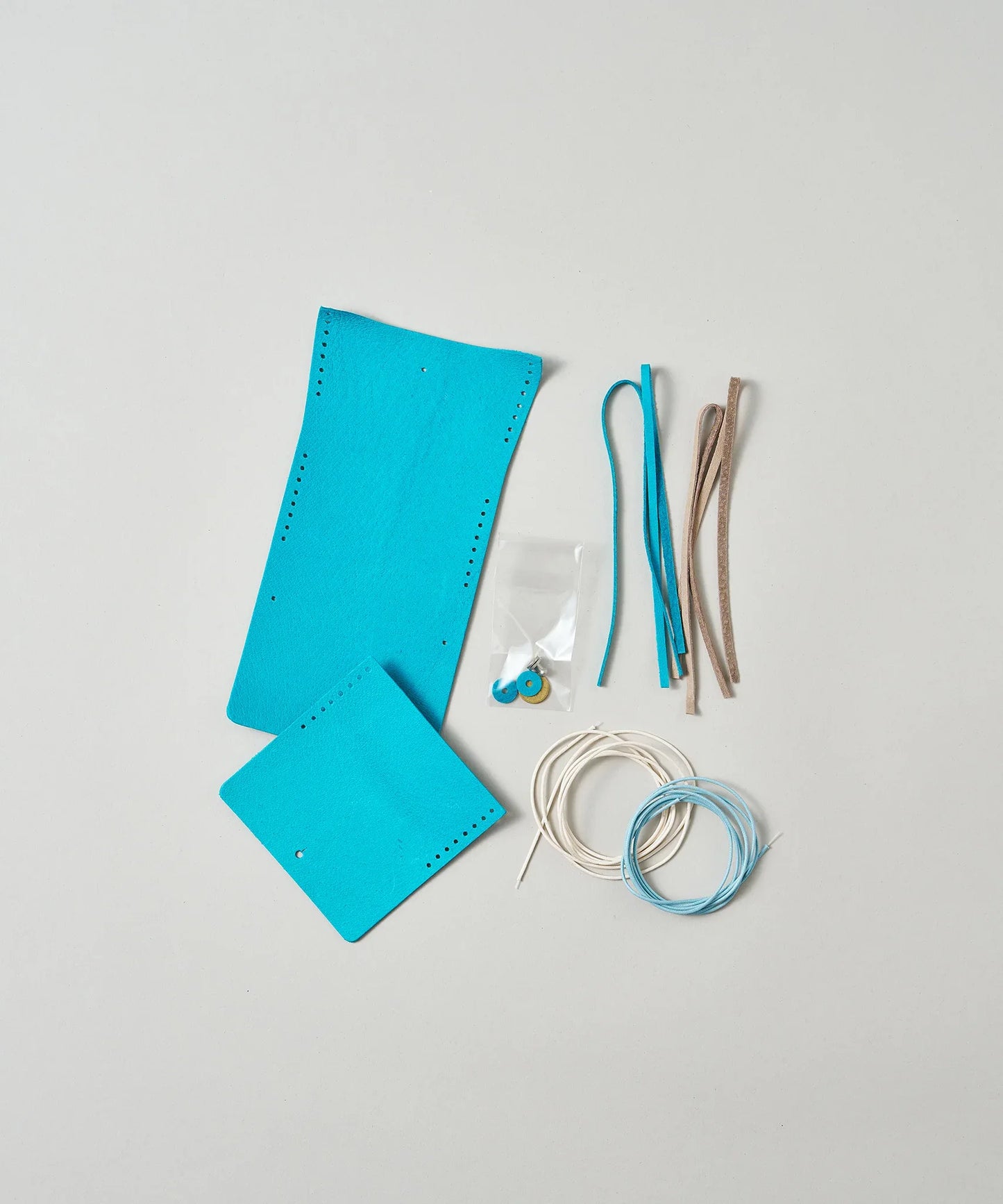 #30/ 結んで作る コインパース 〈turquoise〉/ WORKSHOPKIT