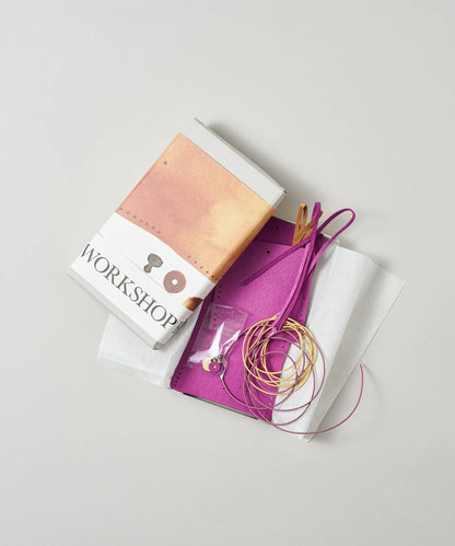 #30/ 結んで作る コインパース 〈peony purple〉/ WORKSHOPKIT