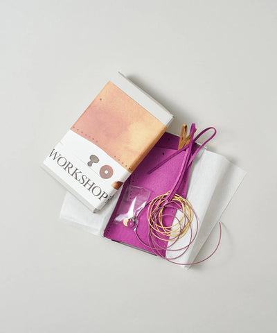 #30/ 結んで作る コインパース 〈peony purple〉/ WORKSHOPKIT