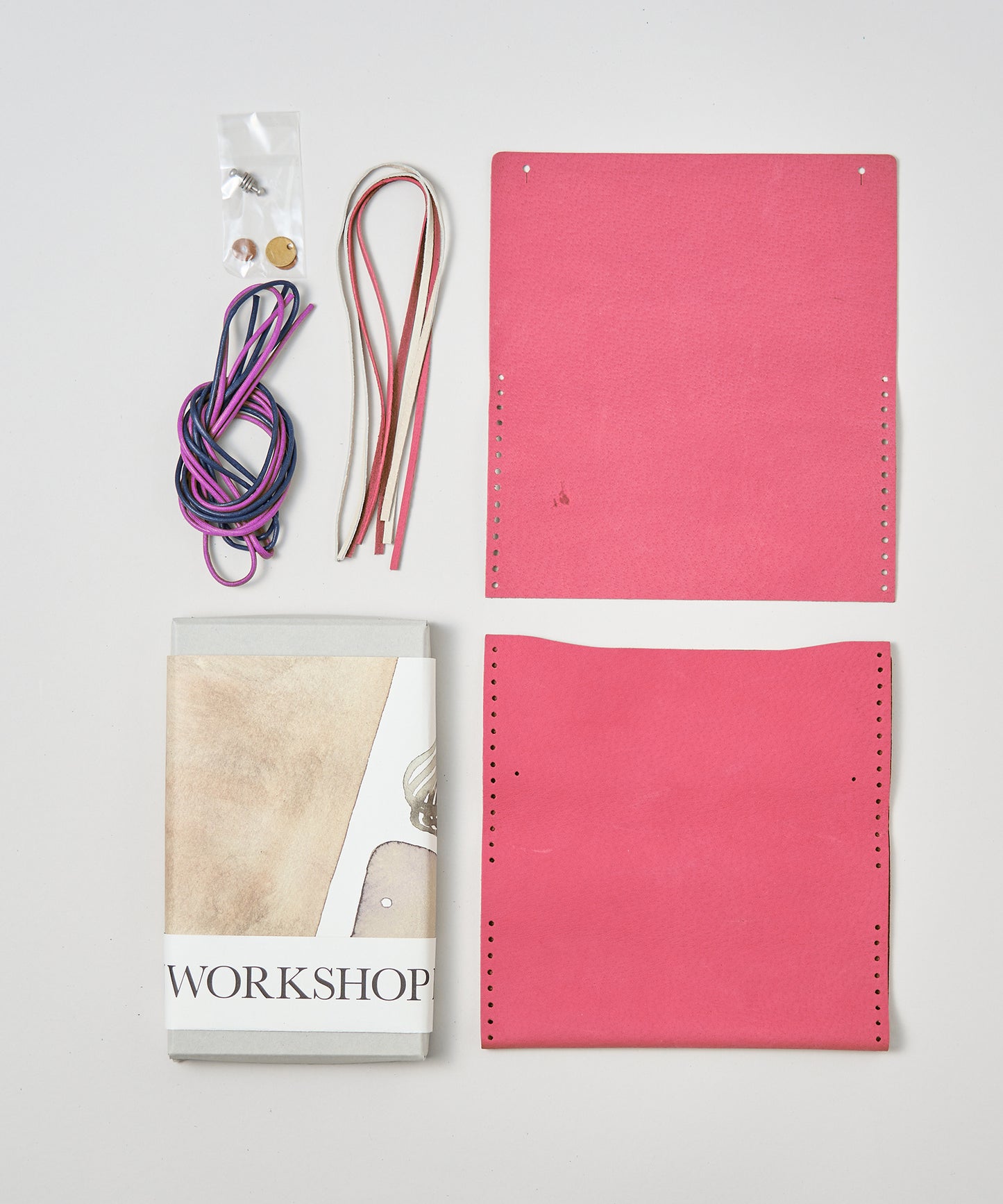 #30/ WORKSHOPKIT / 結んで作る ポケットショルダ〈magenta〉