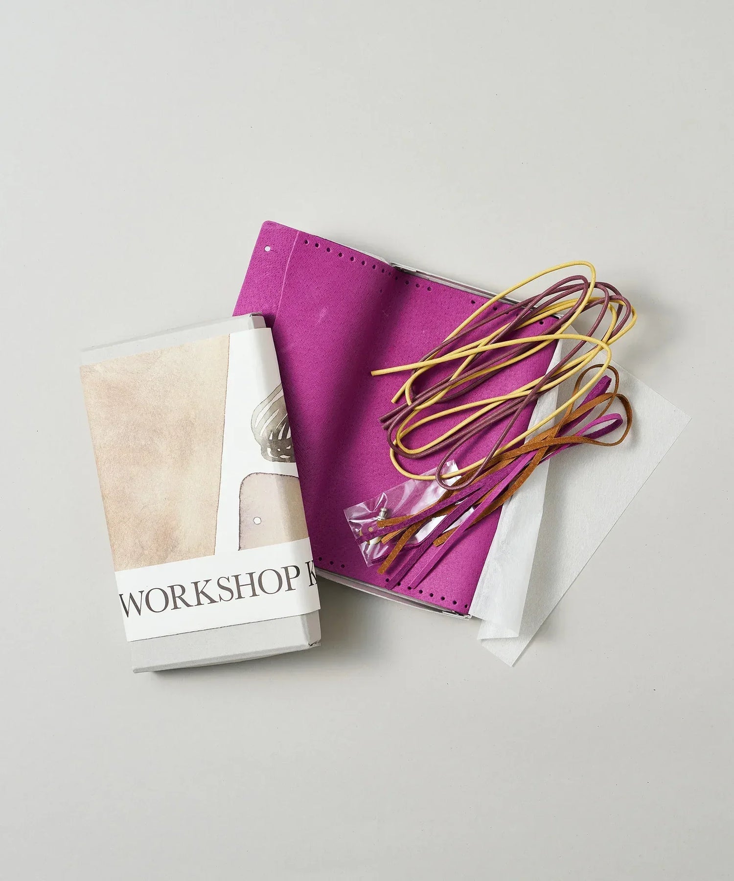 #30/ 結んで作る ポケットショルダー〈peony purple〉/ WORKSHOPKIT - REN