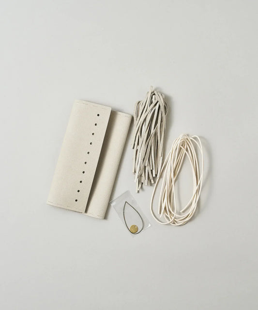 #30/ 結んで作る フリンジサコッシュ〈oatmeal〉/ WORKSHOPKIT