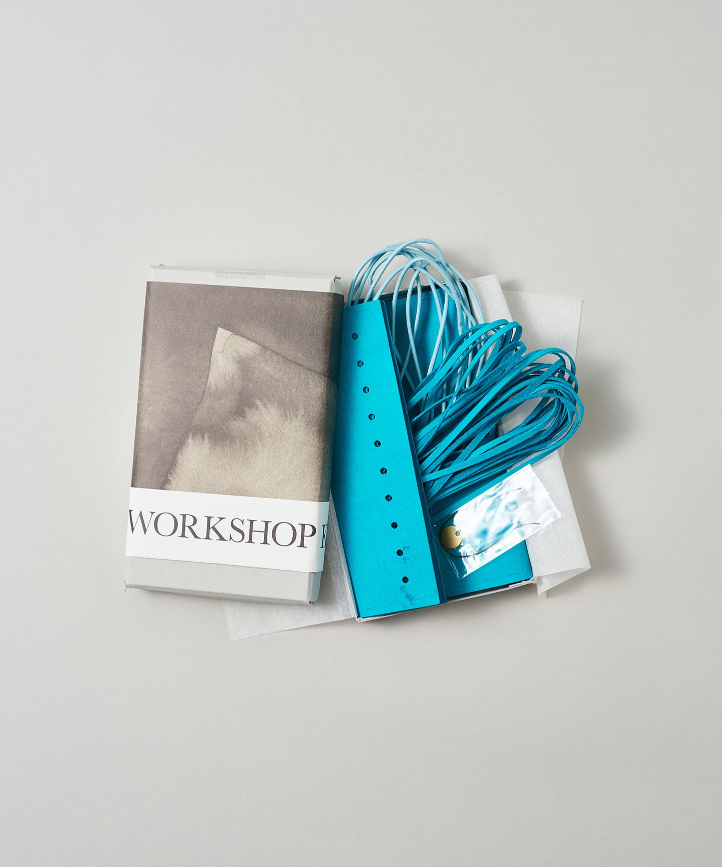 #30/ 結んで作る フリンジサコッシュ〈turquoise〉/ WORKSHOPKIT