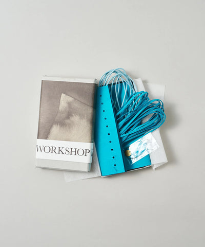 #30/ 結んで作る フリンジサコッシュ〈turquoise〉/ WORKSHOPKIT