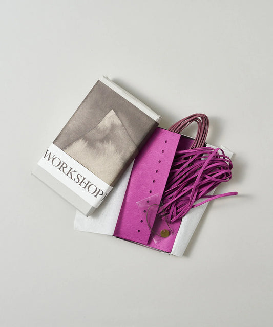 #30/ 結んで作る フリンジサコッシュ〈peony purple〉/ WORKSHOPKIT