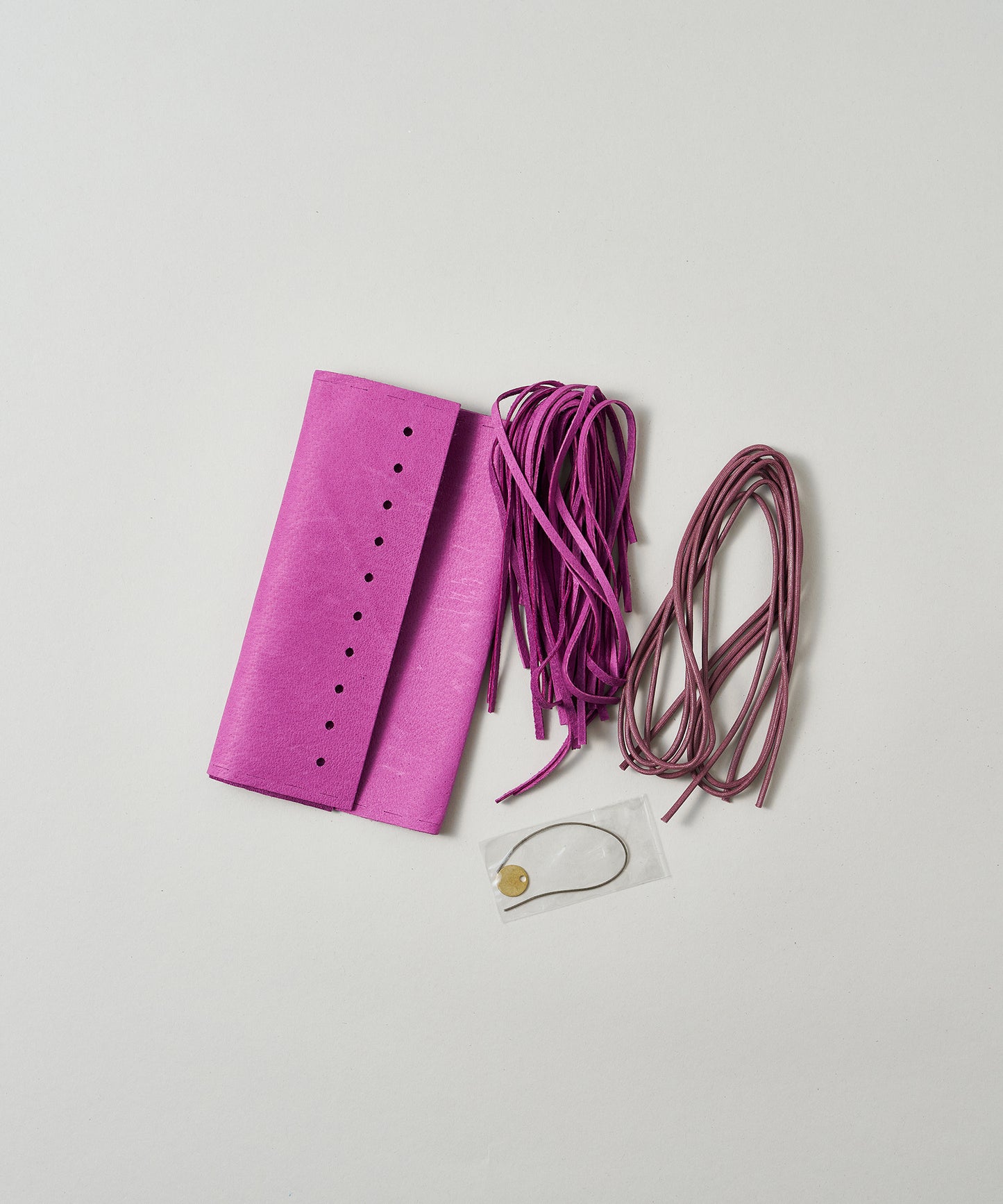 #30/ 結んで作る フリンジサコッシュ〈peony purple〉/ WORKSHOPKIT