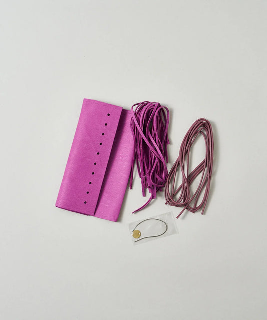 #30/ 結んで作る フリンジサコッシュ〈peony purple〉/ WORKSHOPKIT