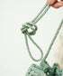 #16/ タッセルボトルショルダー（sage green）/ やぎ革・ゴートメッシュ