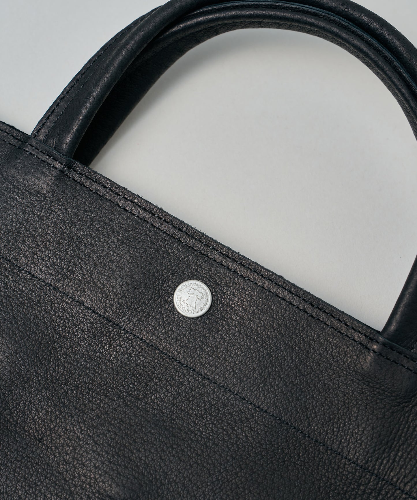 #30/ ランチバッグS キャリーライト（black）/ ピッグスキン・ハリー