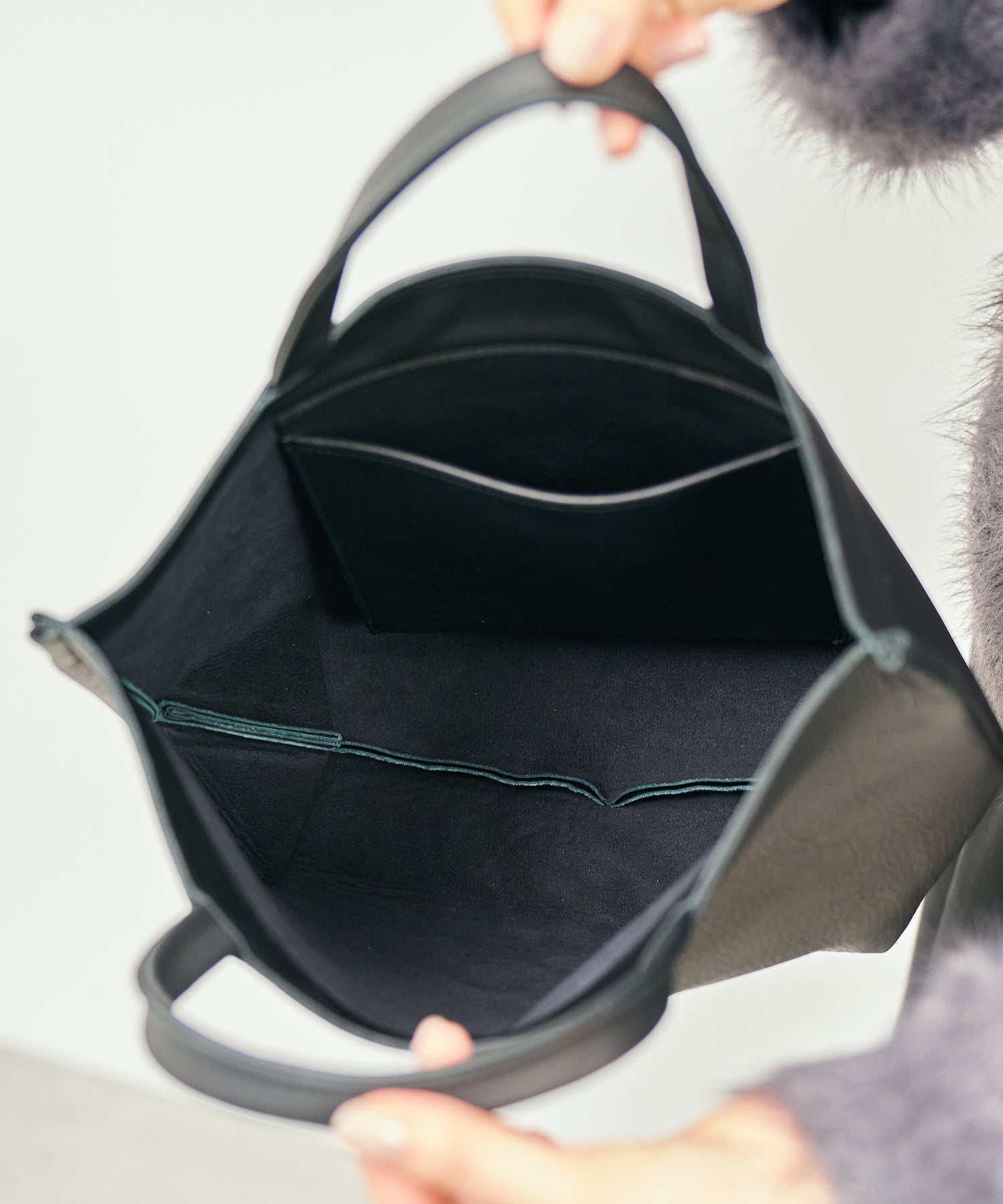 Rafflo バーガンディ ハンドバッグ REN】《トートバッグ》やわらかい牛革のハンドバッグ｜シンプルで上質