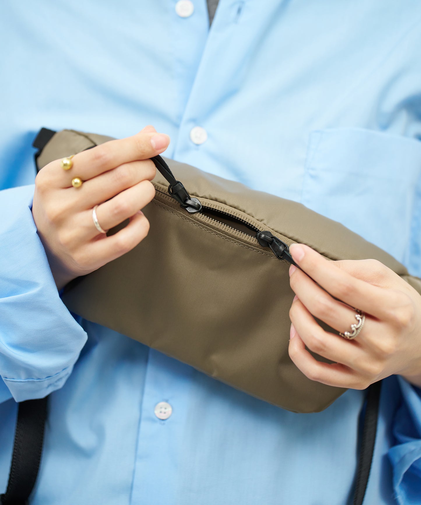 #87/ ライズスリング（khaki gray）/ Basic Nylon