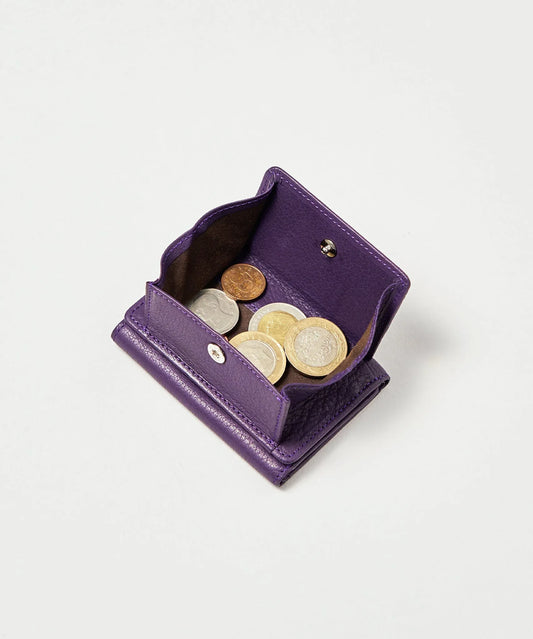 #55/ ミニウォレット（purple）/ 牛革・ベビーバッファロー - REN